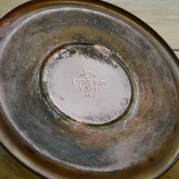REVERE WARE Copper Bottom Stainless Steel Tea Kettle vintage small - Picture 5 of 7